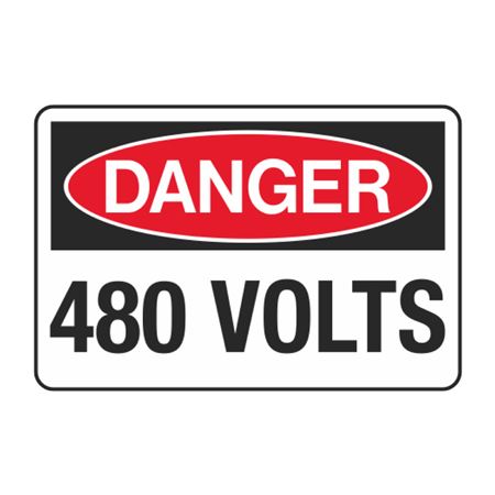 Danger 480 Volts Decal
